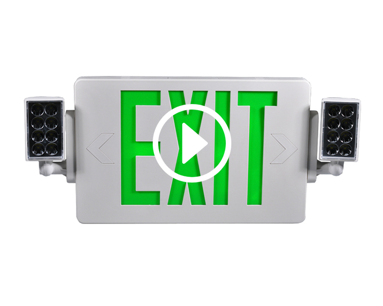 Soilse Scoir Dóiteáin Éigeandála Jlecd2GW-Green le Cinn LED