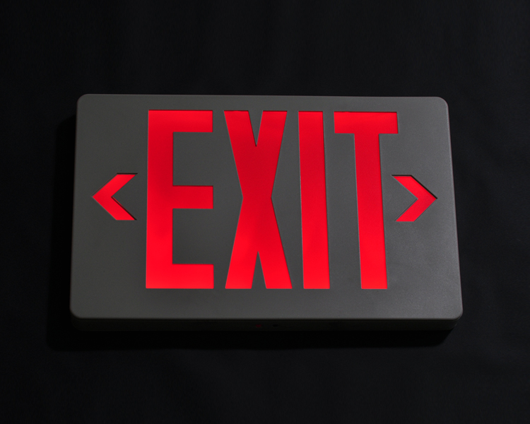 Jleed2rwem-New Slim Red Sign Sign Exit faoi stiúir