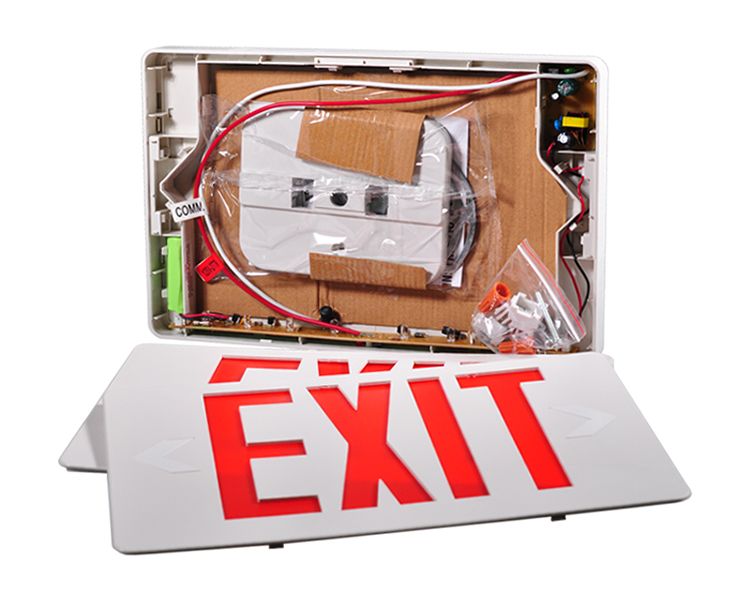 Jleed2rwem-New Slim Red Sign Sign Exit faoi stiúir