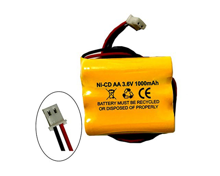 Ceallraí Ni-cad 3.6V 1000mAh